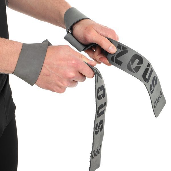 Лямки для тяги LEATHER LIFTING STRAP EZOUS B-08 2шт серый B-08 фото