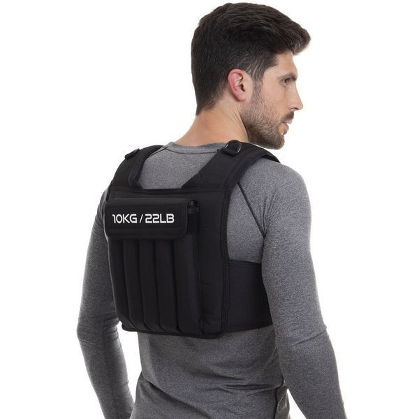 Жилет обважнювач з регульованою вагою Zelart WEIGTH VEST FI-2630-10 вага-1-10 кг чорний FI-2630-10 фото
