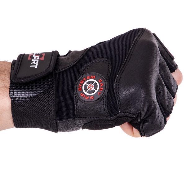 Перчатки спортивные кожаные Zelart SB-161552 S-XXL черный L SB-161552 фото