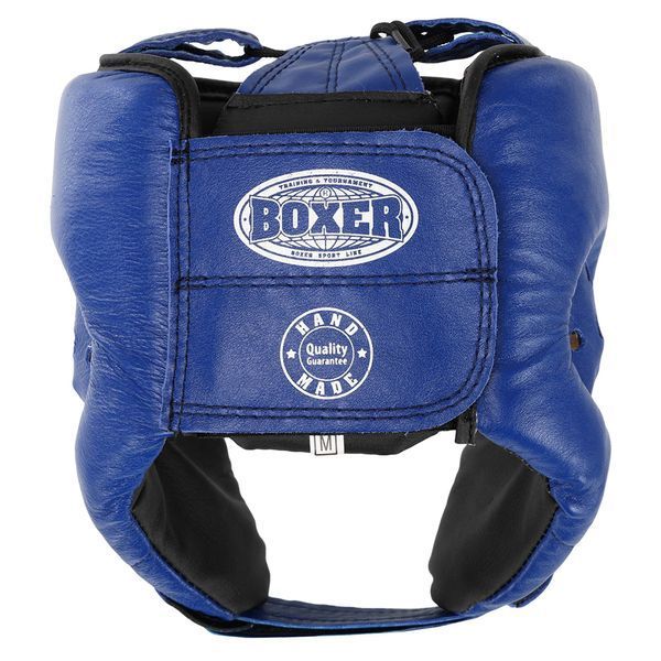 Шлем боксерский открытый кожаный BOXER 2027 M-L цвета в ассортименте L 2027 фото