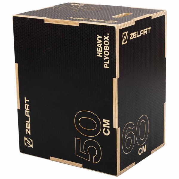 Бокс плиометрический тумба для кроссфита Плиобокс Wood Plyo box Zelart FI-4884-1 1шт 60см черный FI-4884-1 фото