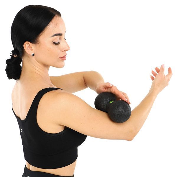 Мяч массажный двойной для МФР и самомассажа Duoball MadWave M139116101W o8см черный M139116101W фото