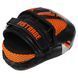 Лапа боксерская изогнутая тренировочная кожа FISTRAGE COMBAT VL-6387 19х7х24см 2штуки черный-оранжевый VL-6387 фото 3