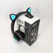 Беспроводные наушники с кошачьими ушками и RGB подсветкой Cat VZV 23M. Цвет: черный ws53257 фото 1