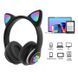 Беспроводные наушники с кошачьими ушками и RGB подсветкой Cat VZV 23M. Цвет: черный ws53257 фото 6