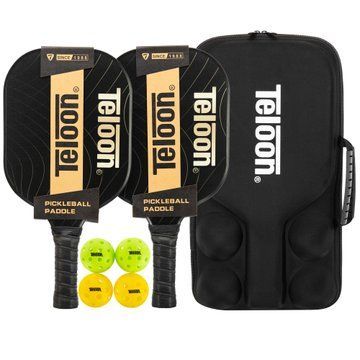 Набор для пиклбола TELOON TL5007-SET 2 ракетки 4 мяча с чехлом TL5003-SET фото