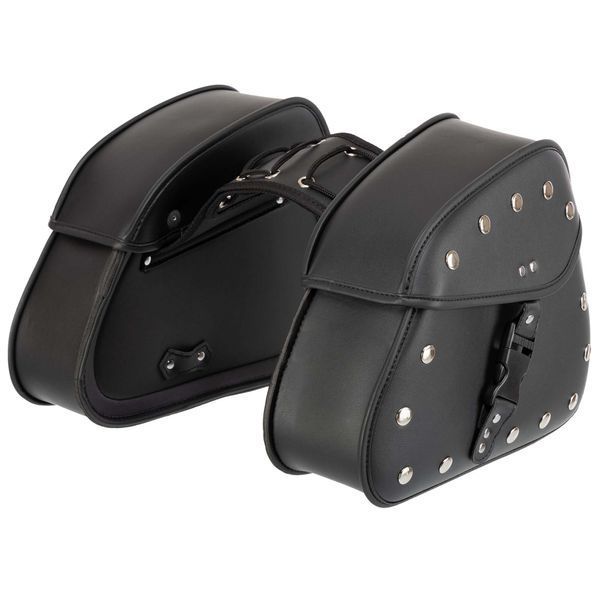 Кофри бокові для мотоцикла зі шкірозамінника SP-Sport HL611 2шт 32x26x20см чорний HL611 фото