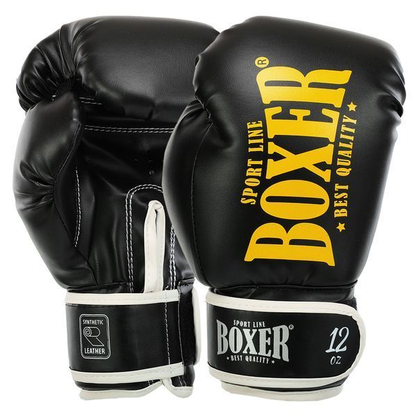 Перчатки боксерские на липучке искусственная кожа BOXER NEW 2022-N 10-16 унций цвета в ассортименте 10 унции 2022-N фото