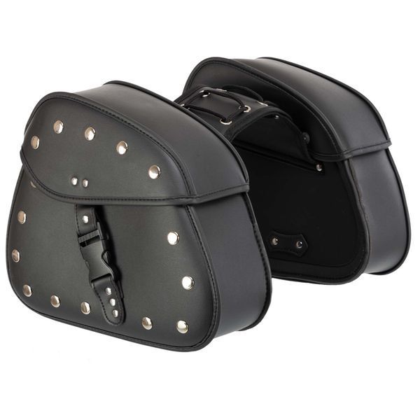 Кофри бокові для мотоцикла зі шкірозамінника SP-Sport HL611 2шт 32x26x20см чорний HL611 фото
