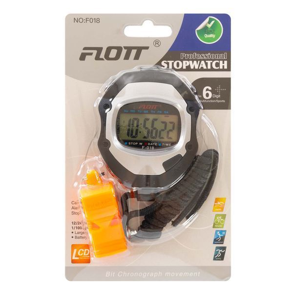 Секундомер 6 результатов памяти со свистком комплект 2 в 1 FLOTT F-018 C-0982 C-0982 фото
