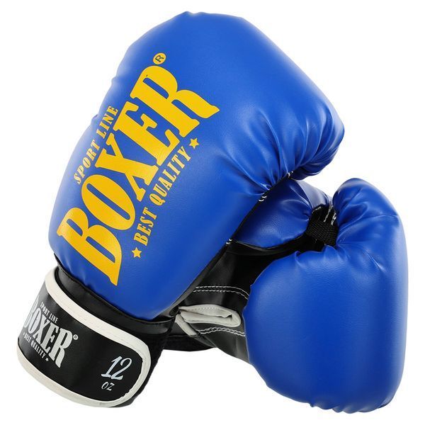 Перчатки боксерские на липучке искусственная кожа BOXER NEW 2022-N 10-16 унций цвета в ассортименте 10 унции 2022-N фото