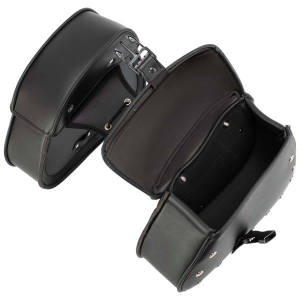 Кофри бокові для мотоцикла зі шкірозамінника SP-Sport HL611 2шт 32x26x20см чорний HL611 фото