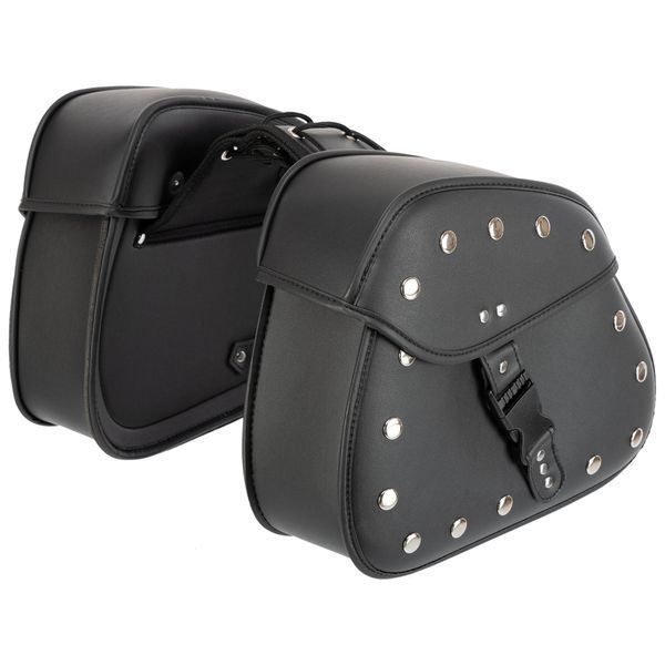 Кофри бокові для мотоцикла зі шкірозамінника SP-Sport HL611 2шт 32x26x20см чорний HL611 фото