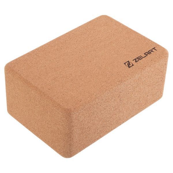 Блок для йоги пробковый Zelart FI-7850-4 светло-коричневый FI-7850-4 фото