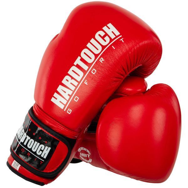 Рукавиці боксерські на липучці шкіряні HARD TOUCH BO-7714 10-14унцій кольори в асортименті 14 унції BO-7714 фото