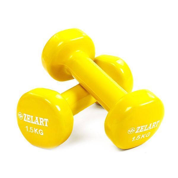 Гантели для фитнеса виниловые Zelart Beauty TA-5225-1_5 2шт 1,5кг цвета в ассортименте TA-5225-1_5 фото