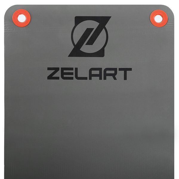 Коврик для фитнеса и спорта с люверсами для хранения Zelart FI-5319 180x61x1,25см серый FI-5319 фото