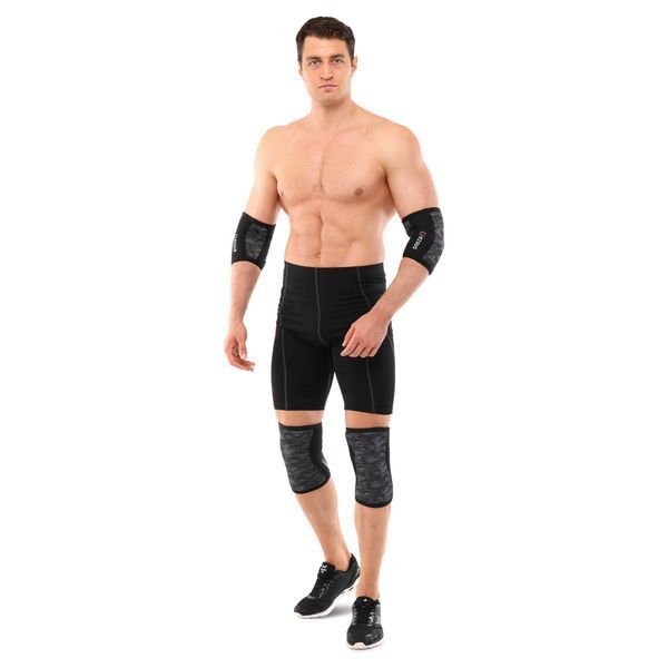 Наколенники для приседа и пауэрлфтинга 2штуки CROSSFIT KNEECAP EZOUS A-05 S-XL камуфляж S A-05 фото