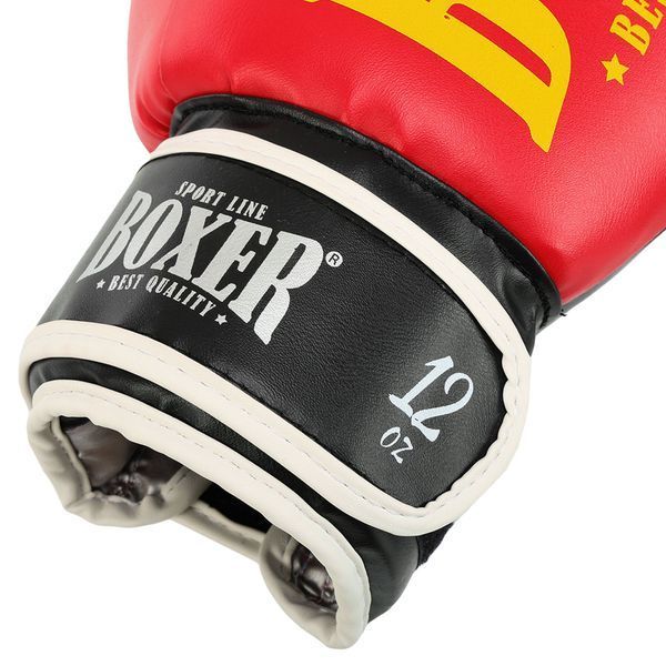 Перчатки боксерские на липучке искусственная кожа BOXER NEW 2022-N 10-16 унций цвета в ассортименте 10 унции 2022-N фото