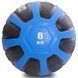Медбол м'яч медичний Medicine Ball Zelart FI-0898-8 8кг чорний-блакитний FI-0898-8 фото 1