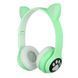 Беспроводные наушники с кошачьими ушками и RGB подсветкой Cat VZV 23M. Цвет: зеленый ws53257-1 фото 18