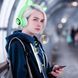 Беспроводные наушники с кошачьими ушками и RGB подсветкой Cat VZV 23M. Цвет: зеленый ws53257-1 фото 6