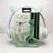 Беспроводные наушники с кошачьими ушками и RGB подсветкой Cat VZV 23M. Цвет: зеленый ws53257-1 фото 3