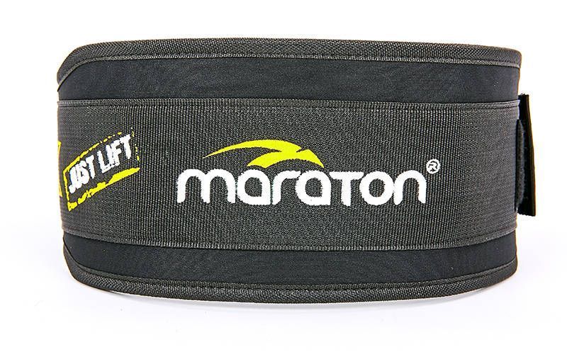 Пояс атлетичний посилений регульований MARATON 169007 спинка-10см розмір S-XL чорний 169007 фото