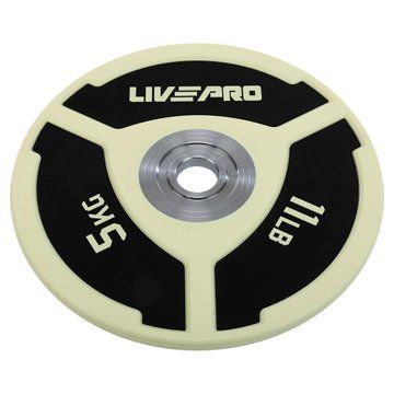 Бамперные диски полиуретановые Bumper Plates LiveUp LP8027-5 o50.5мм 5кг белый-черный LP8027-5 фото