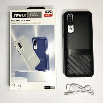 Мобільне заряджання Mobile Power Bank 20000 mAh. Колір: чорний ws46855-1 фото