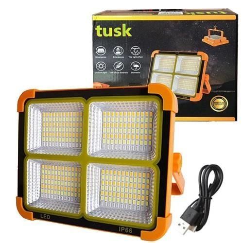 Потужний ліхтар - прожектор із сонячною панеллю та функцією Power bank Solar LED light 12000 mAH ws43433 фото