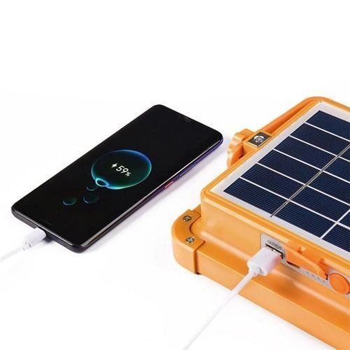 Потужний ліхтар - прожектор із сонячною панеллю та функцією Power bank Solar LED light 12000 mAH ws43433 фото