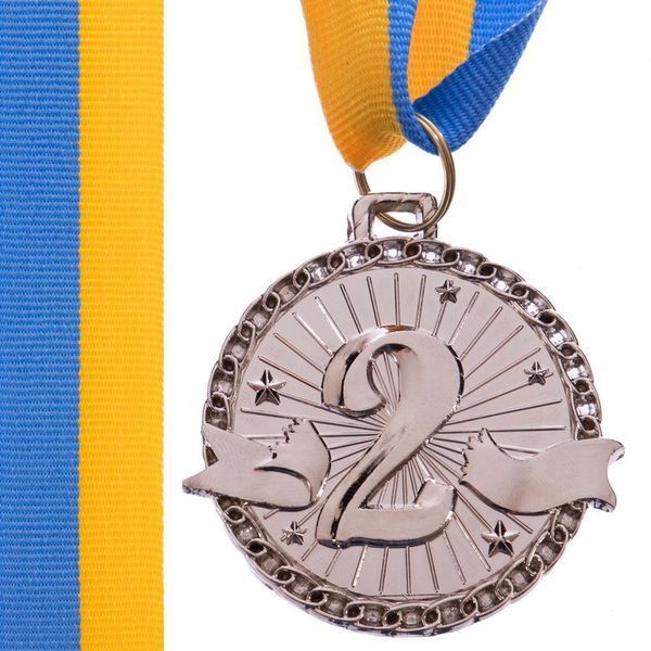 Медаль спортивна зі стрічкою SP-Sport ZIP C-6404 o4,5см золото, срібло, бронза C-6404 фото
