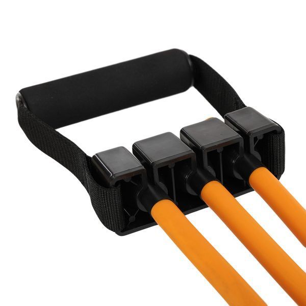 Эспандер трубчатый с ручками SP-Sport Resistance Band 8021-4 нагрузка-18кг длина-75см желтый 8021-4 фото