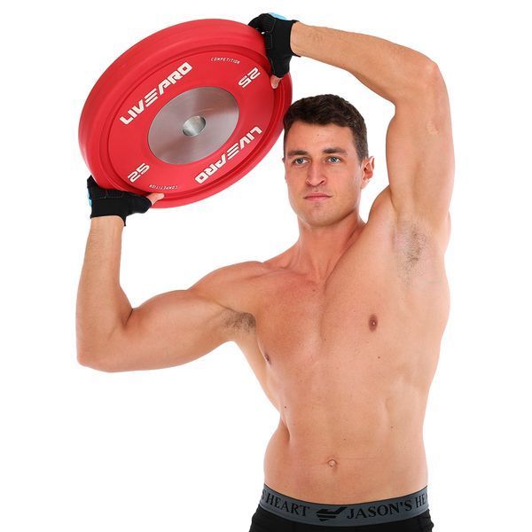 Бамперні диски гумові Bumper Plates LiveUp LP8335-25 o50.5мм 25кг червоний LP8335-25 фото