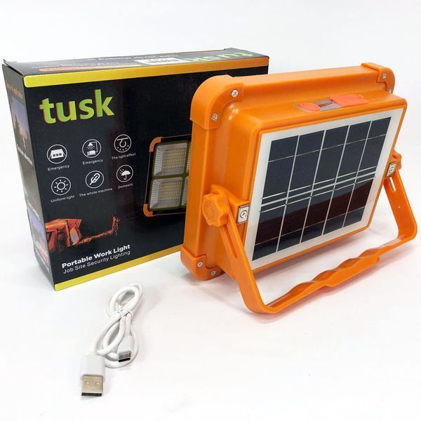 Потужний ліхтар - прожектор із сонячною панеллю та функцією Power bank Solar LED light 12000 mAH ws43433 фото