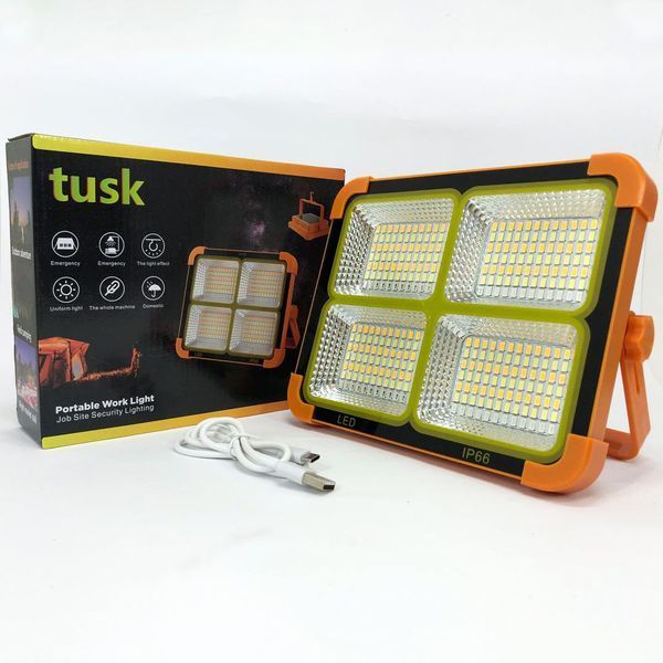 Потужний ліхтар - прожектор із сонячною панеллю та функцією Power bank Solar LED light 12000 mAH ws43433 фото