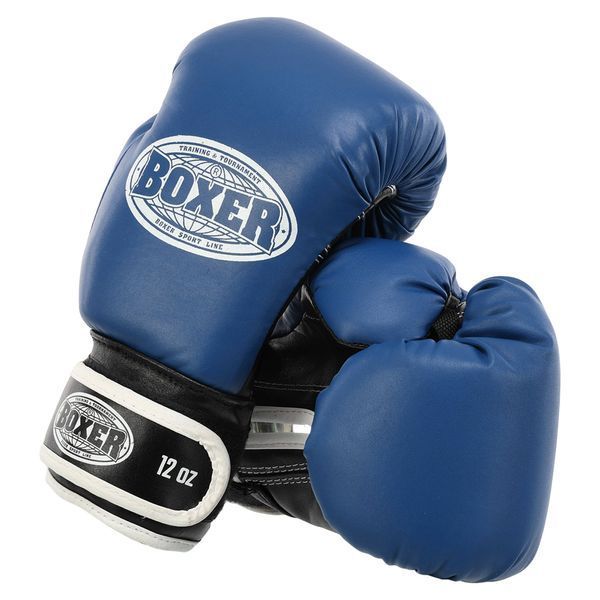 Рукавиці боксерські на липучці шкіряні BOXER 2023 10-12унцій кольори в асортименті 10 унції 2023 фото
