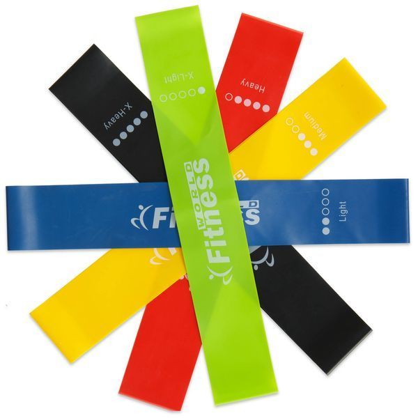 Набор резинок для упражнений ленты сопротивлений LOOP BANDS World Fitness FI-2184 5шт цвета в ассортименте FI-2184 фото