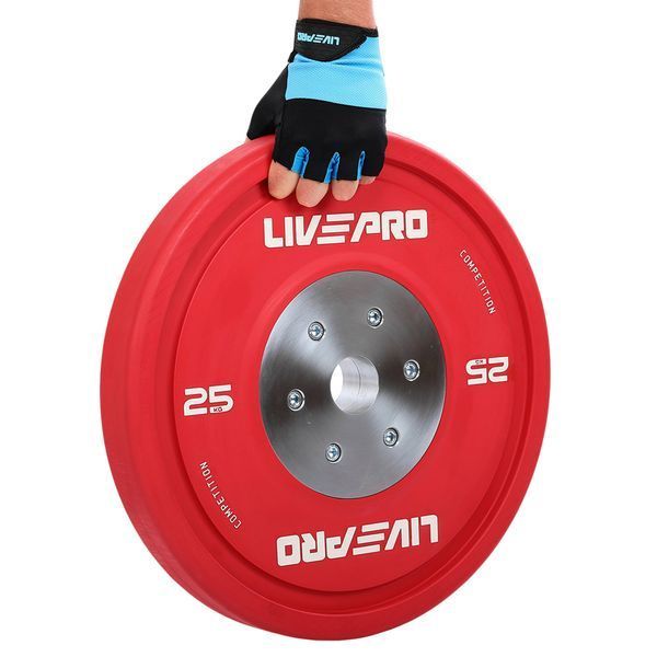 Бамперні диски гумові Bumper Plates LiveUp LP8335-25 o50.5мм 25кг червоний LP8335-25 фото