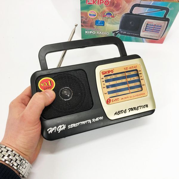 Радиоприёмник KIPO KB-408 AC мощный радио FM c usb питание от батарейки R20 или от сети ws46967 фото