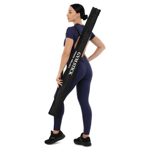 Палка гимнастическая с эспандерами Gym Stick для фитнеса SP-Sport FI-4412 1,3м черный FI-4412 фото