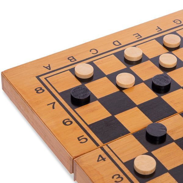 Шахматы шашки нарды 3 в 1 набор настольных игр из бамбука SP-Sport 341-161 размер 30х30см 341-161 фото