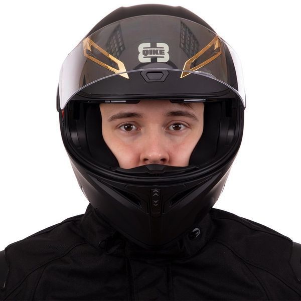 Мотошлем модуляр (flip-up) QKE M-8525 M-XL черный L M-8525 фото