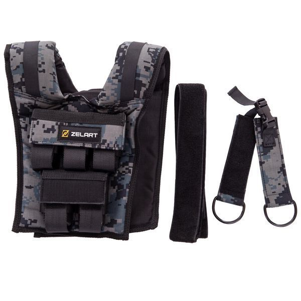 Жилет обважнювач з регульованою вагою Zelart WEIGTH VEST TA-7817-10 вага-1-10кг камуфляж TA-7817-10 фото