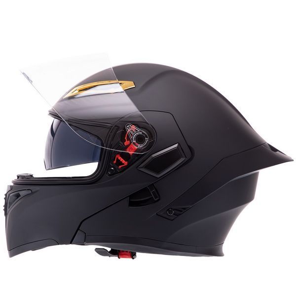 Мотошлем модуляр (flip-up) QKE M-8525 M-XL черный L M-8525 фото