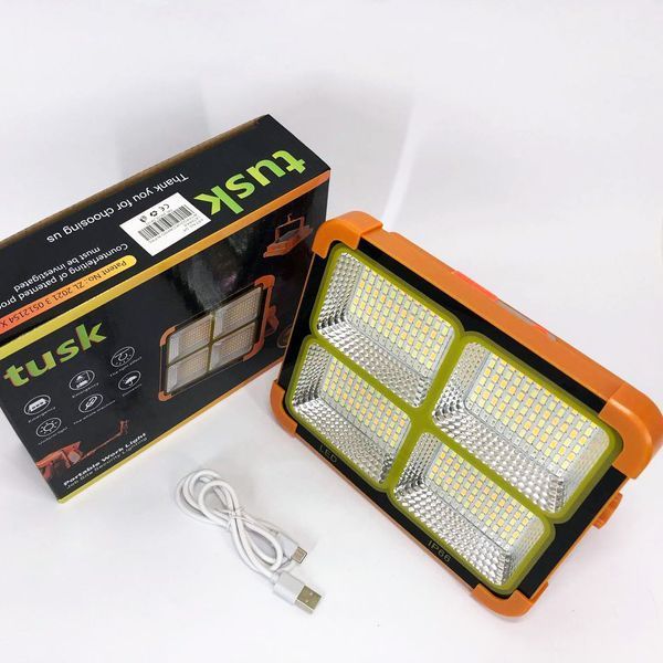 Потужний ліхтар - прожектор із сонячною панеллю та функцією Power bank Solar LED light 12000 mAH ws43433 фото