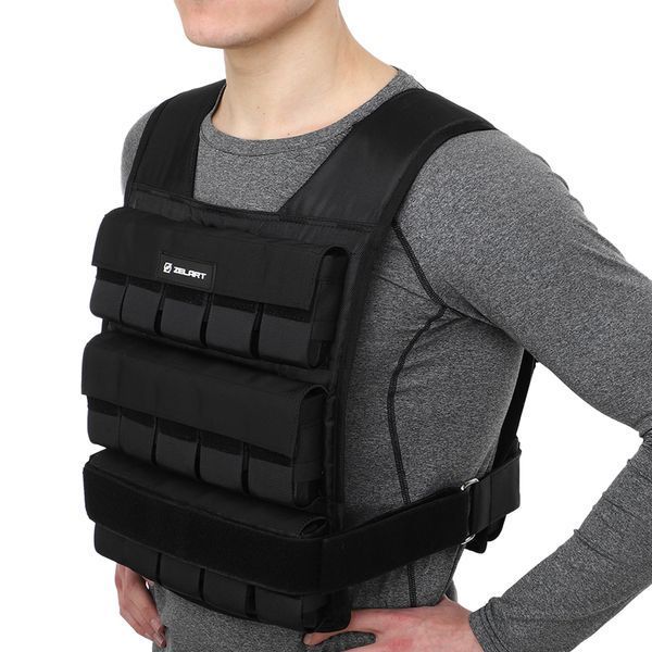 Жилет утяжелитель с регулируемым весом Zelart WEIGTH VEST TA-7815-30 вес-1-30кг черный TA-7815-30 фото