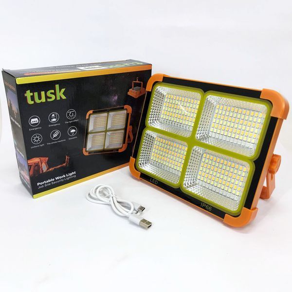 Потужний ліхтар - прожектор із сонячною панеллю та функцією Power bank Solar LED light 12000 mAH ws43433 фото