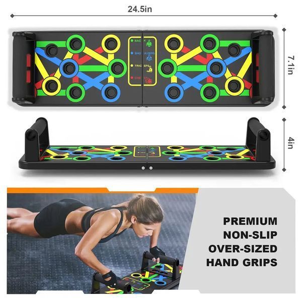 Тренажер для отжиманий Foldable Push Up, портативный тренажер для отжиманий, платформа для отжимания ws84286 фото